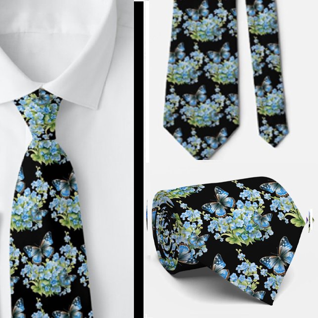 Butterfly Garden Elegant Pattern Neck Tie (Creator Uploaded)