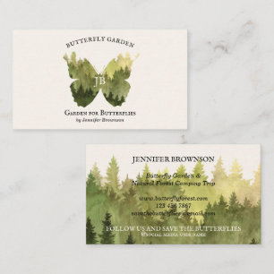 Butterfly garden ideas rustic Forest camping Business Card