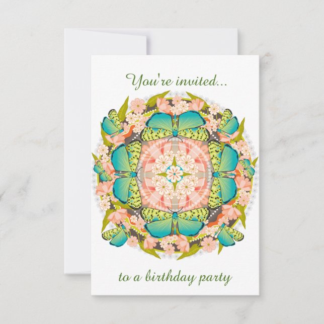 Butterfly Garden Invitation (Front)
