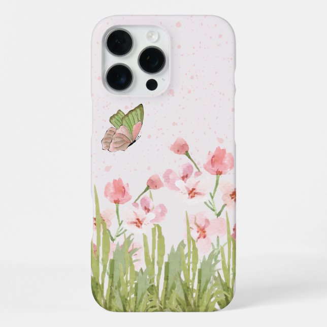 'Butterfly Garden' iPhone 16 Pro Max Case (Back)
