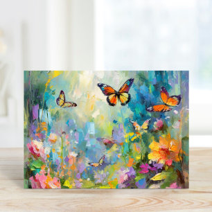Butterfly Garden Modern Abstract Painting Card