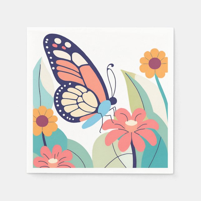 Butterfly Garden Napkin (Front)