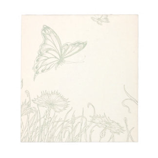 Butterfly garden notepad