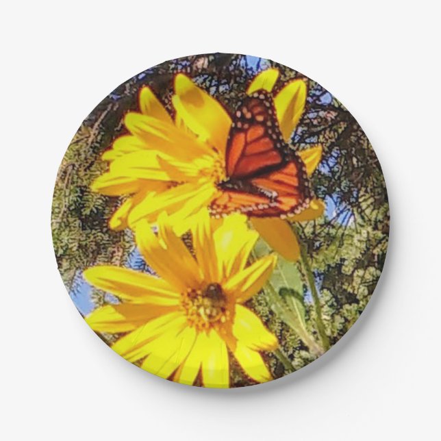Butterfly Garden Paper Plate (Front)