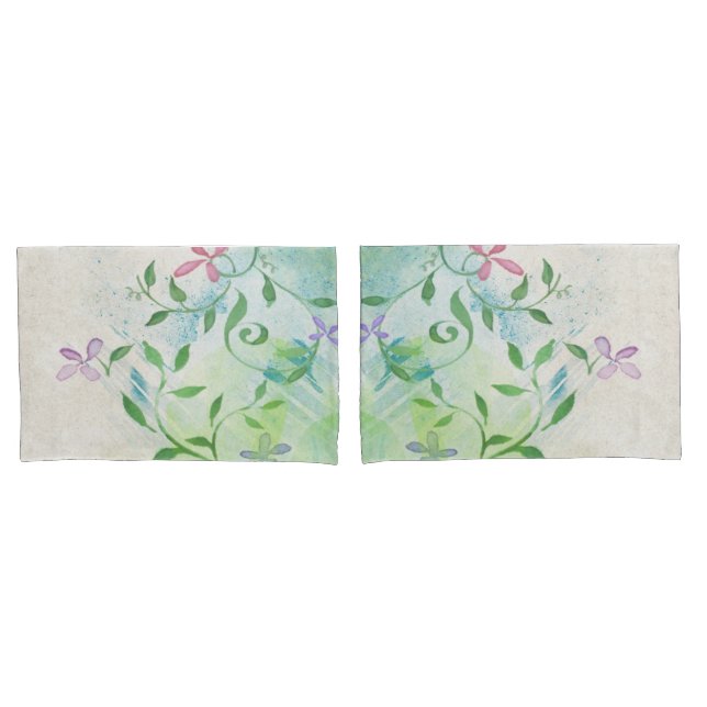 Butterfly Garden Pillow Cases (Front-Set)