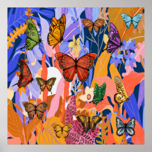 Butterfly Garden Poster