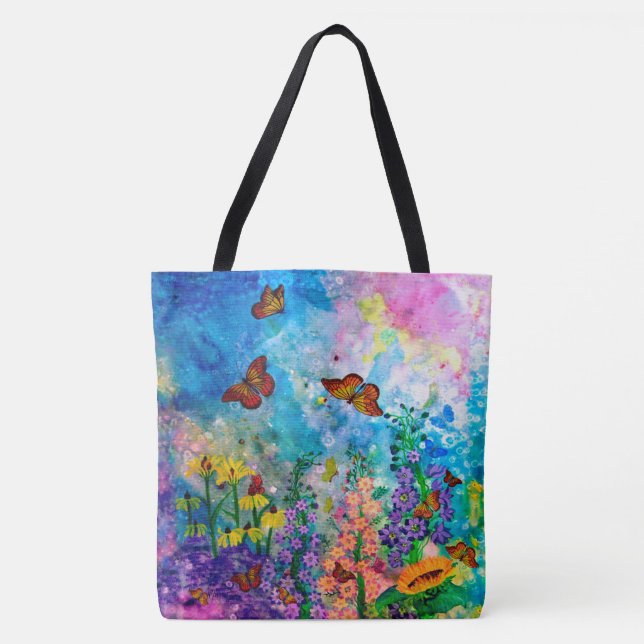 Butterfly Garden Tote Bag (Front)