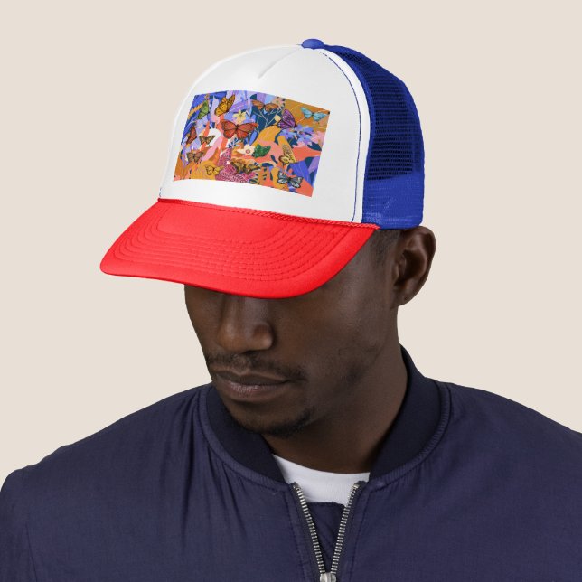 Butterfly Garden Trucker Hat (In Situ)