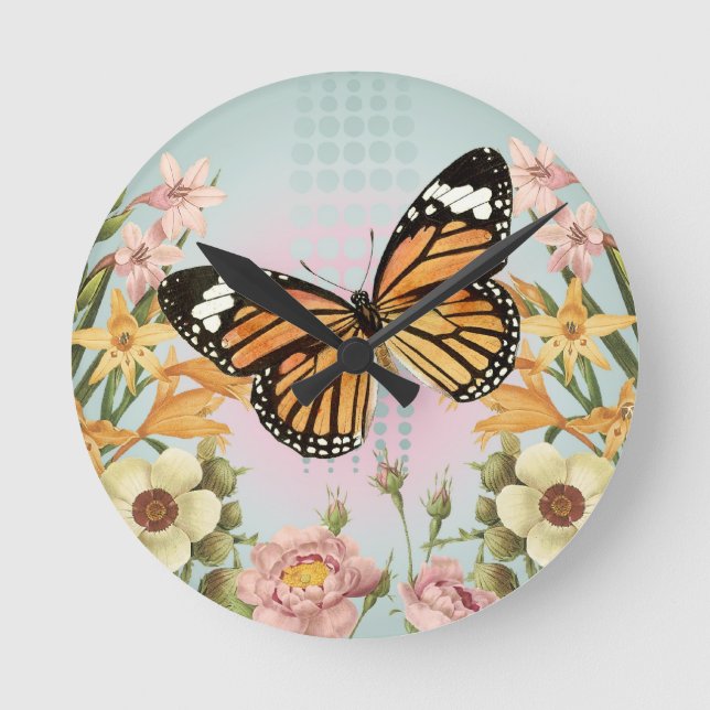 Butterfly Garden...wall clock (Front)