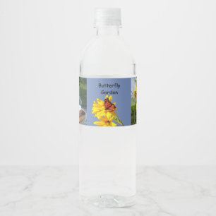 Butterfly Garden Water Bottle Label
