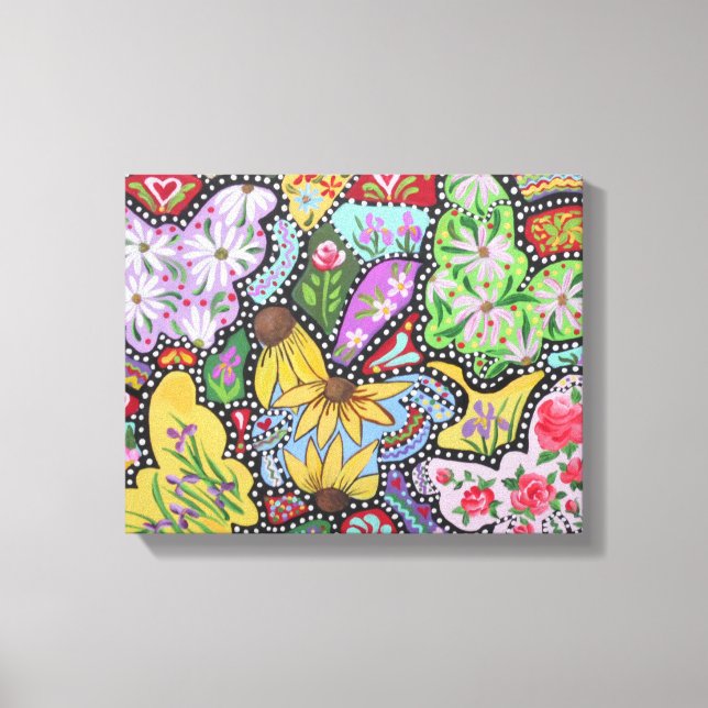 Butterfly Garden Wrapped Canvas (Front)