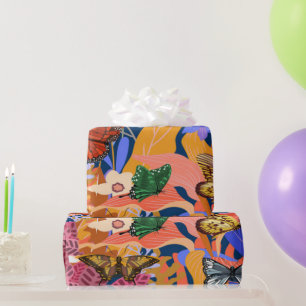 Butterfly Garden Wrapping Paper