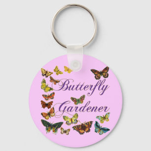 Butterfly Gardener Saying Key Ring