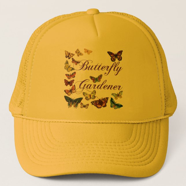 Butterfly Gardener Saying Trucker Hat (Front)