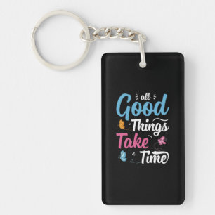 Butterfly Gift   All Good Things Take Time Key Ring