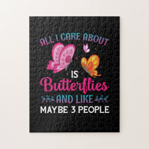 Butterfly Gift All I Care About Is Butterflies Jigsaw Puzzle