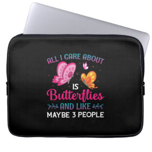 Butterfly Gift   All I Care About Is Butterflies Laptop Sleeve