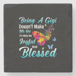 Butterfly Gift Being A GiGi Stone Coaster