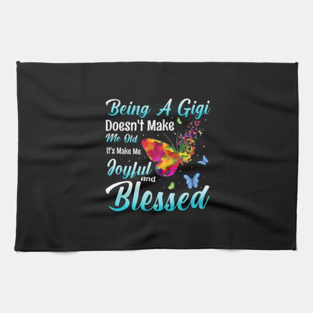 Butterfly Gift | Being A GiGi Tea Towel (Horizontal)