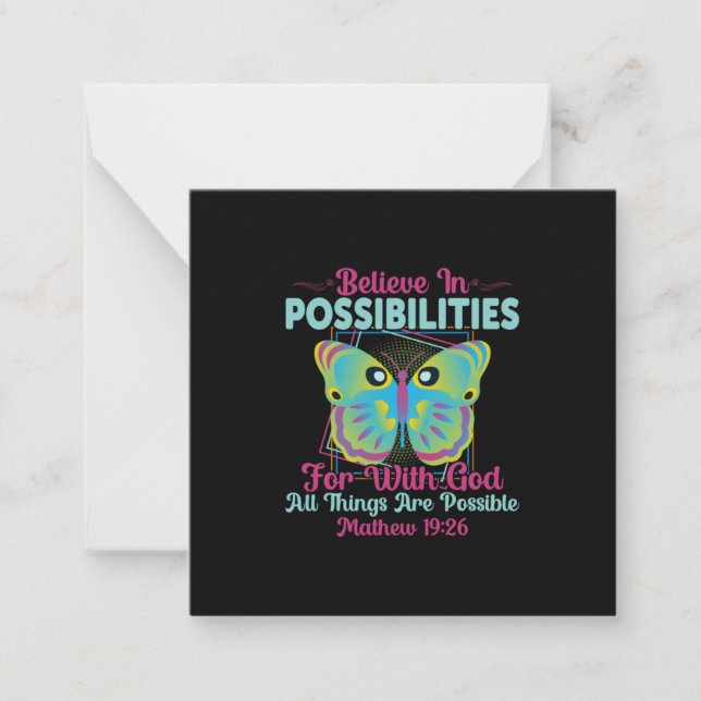 Butterfly Gift | Believe In Possibilities Card (Front)