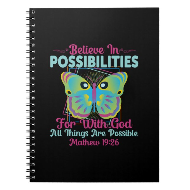 Butterfly Gift | Believe In Possibilities Notebook (Front)