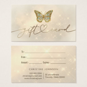 butterfly gift card