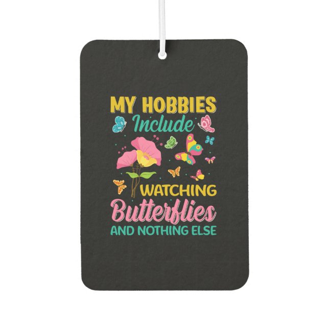 Butterfly Gift | Include Watching Butterflies Car Air Freshener (Front)
