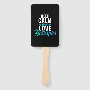 Butterfly Gift Keep Calm And Love Butterfly Hand Fan