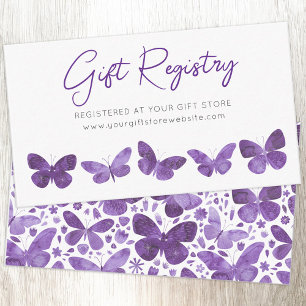 Butterfly Gift Registry Enclosure Card