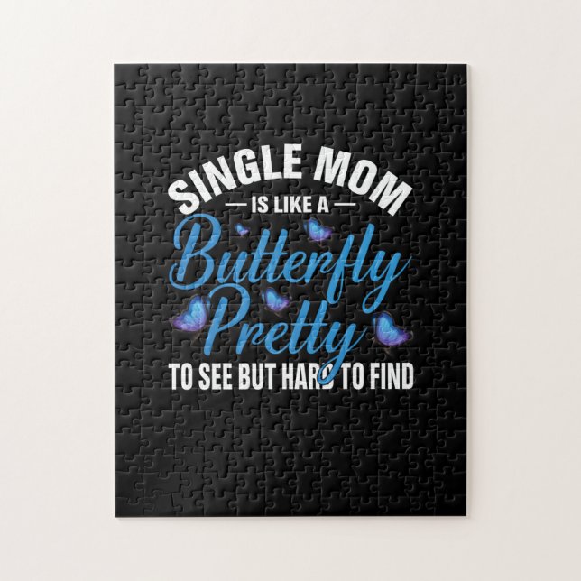 Butterfly Gift | Single Mum Is Like A Butterfly Jigsaw Puzzle (Vertical)