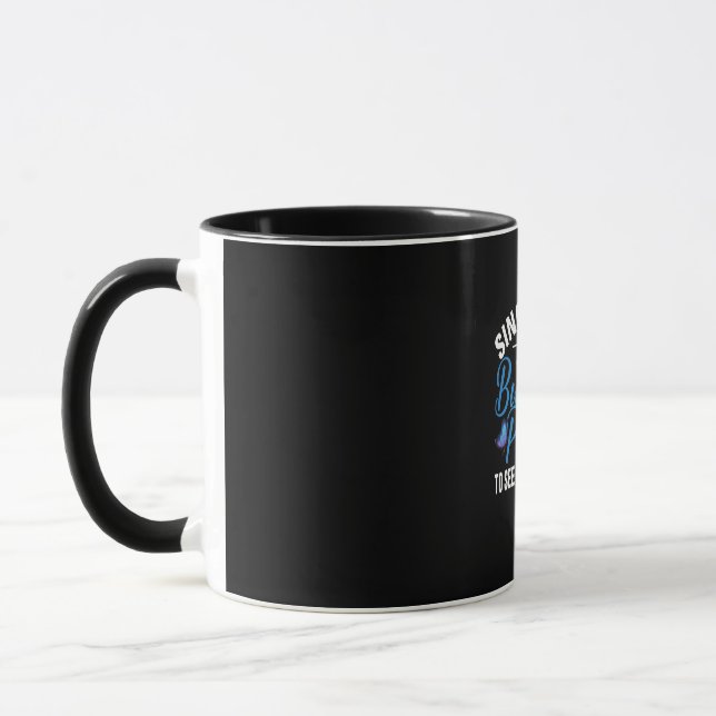 Butterfly Gift | Single Mum Is Like A Butterfly Mug (Left)