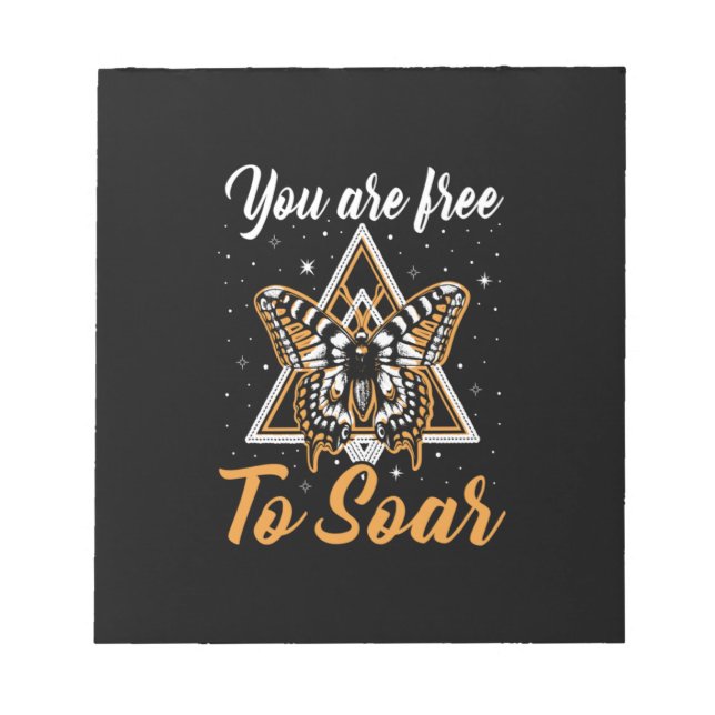 Butterfly Gift | You Are Free To Soar Notepad (Front)