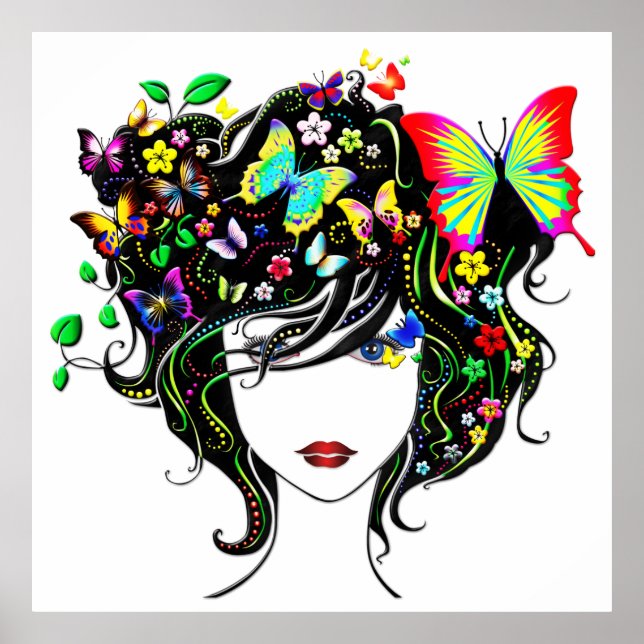 Butterfly Girl 1A Poster (Front)