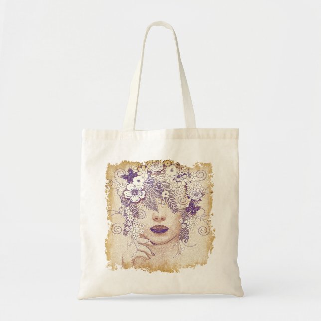 Butterfly Girl 7 Tote Bag (Front)