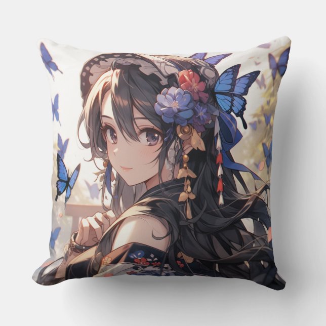 Butterfly Girl Cushion (Front)