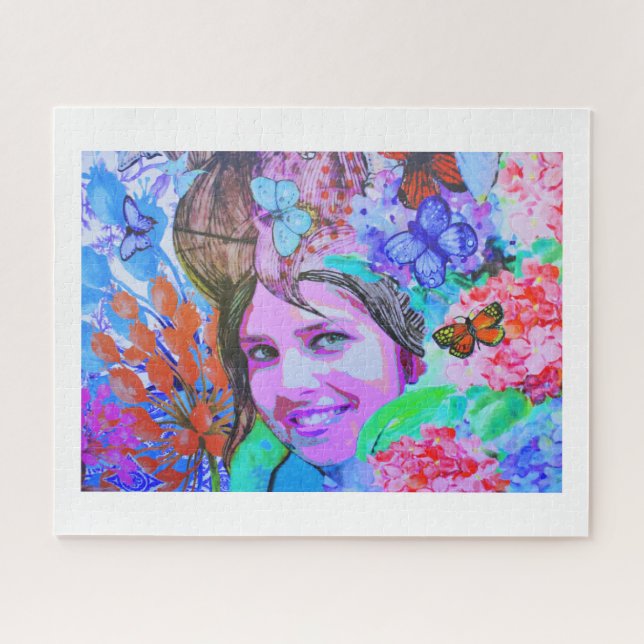 Butterfly girl jigsaw puzzle (Horizontal)