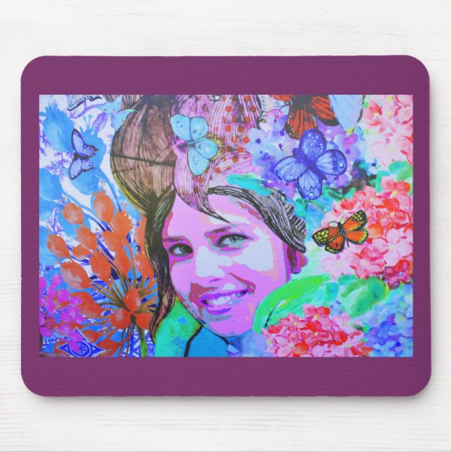 Butterfly girl mouse pad (Front)
