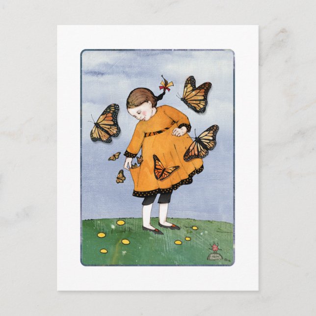 Butterfly Girl Postcard (Front)