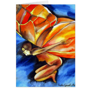 Butterfly girl surreal original fantasy art