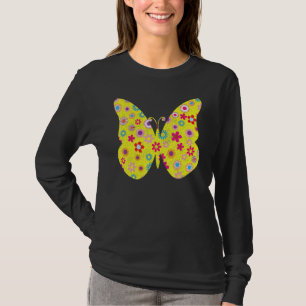 Butterfly Girl Who Loves Butterflies Cute Flower B T-Shirt