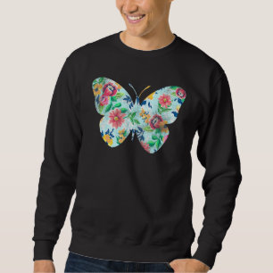 Butterfly Girl Who Loves Butterflies Flower Butter Sweatshirt