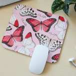 Butterfly Girly Chic Pattern Personalised Name Mouse Pad<br><div class="desc">Butterfly Girly Chic Pattern Personalised Name Mouse Pads features a pretty butterfly pattern with your personalised name. Personalised by editing the text in the text box provided. Designed by ©Evco Studio www.zazzle.com/store/evcostudio</div>