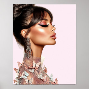 Butterfly Glam Editorial Poster Paper (Semi-Gloss)