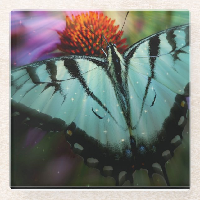 Butterfly Glass Coaster (Front)