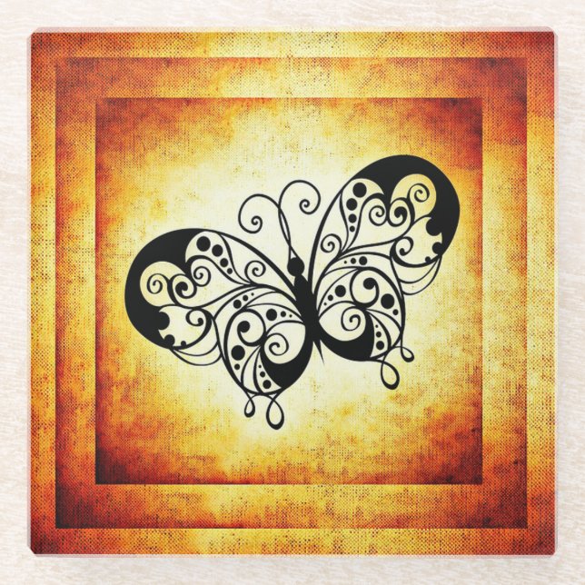 Butterfly Glass Coaster (Front)