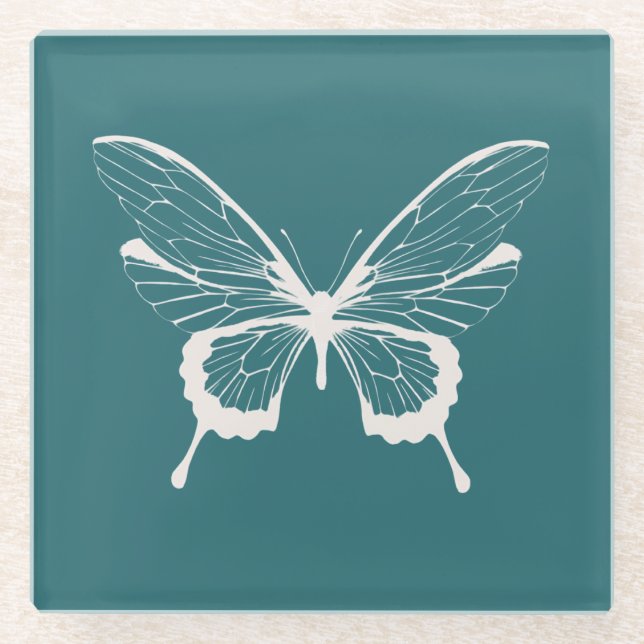 Butterfly Glass Coaster (Front)