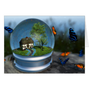 Butterfly Globe Card