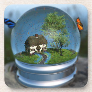 Butterfly Globe Cork Coaster
