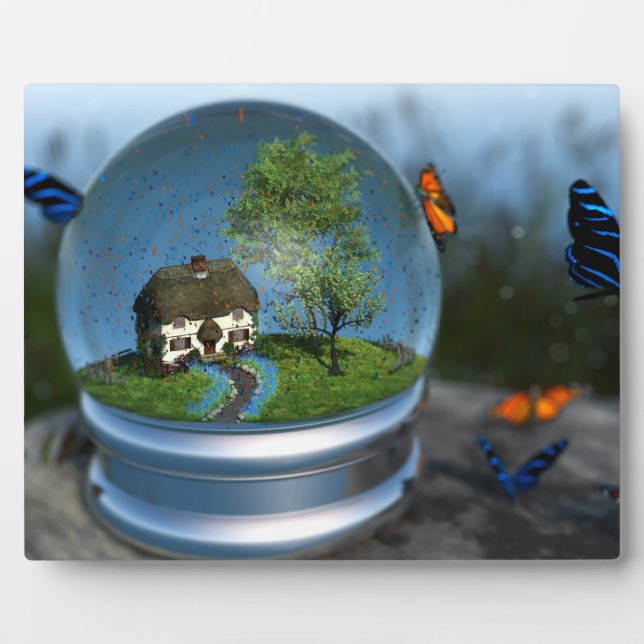 Butterfly Globe Picture Plaque (Front)