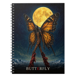 Butterfly Glowing Legs gothic Surreal Notebook